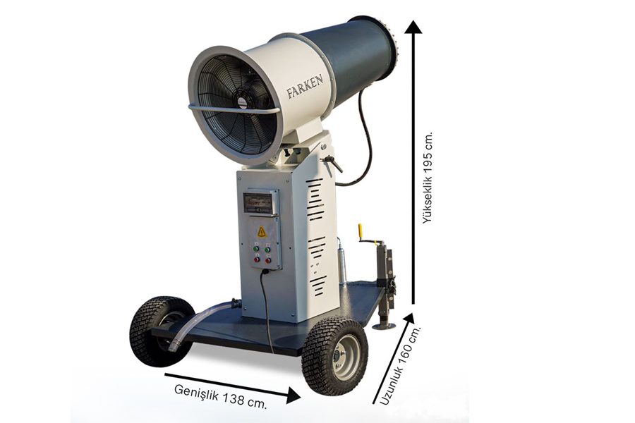 Su Sisi Püskürtmeli Fanlı Mobil Toz Kontrol Makinası