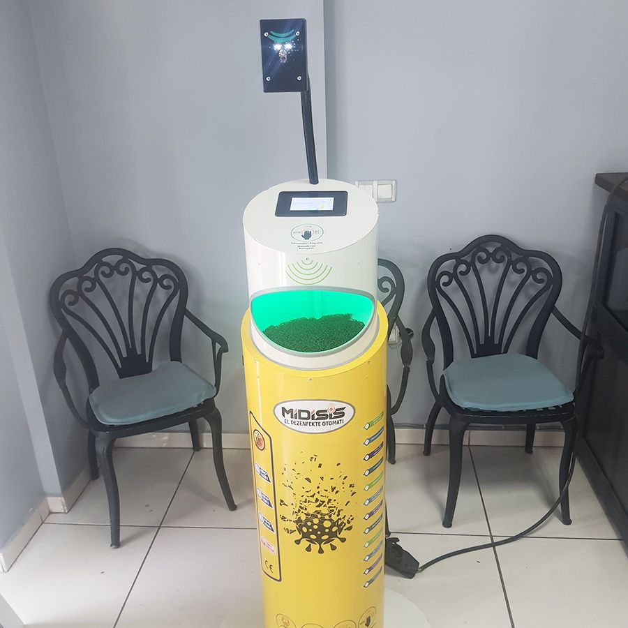 Ateş Ölçerli El Dezenfeksiyon Cihazı